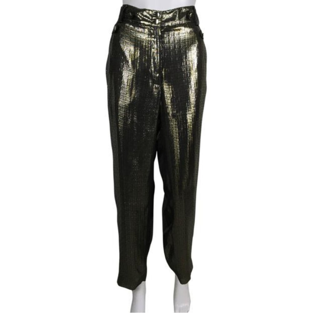 NWT Derek Lam 10 Crosby Women’s Pants Persis Silk Lame Utility Trousers